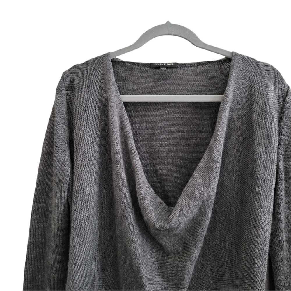 Eileen Fisher drape neck in alpaca and marino wool top/sweater - Picture 1 of 7